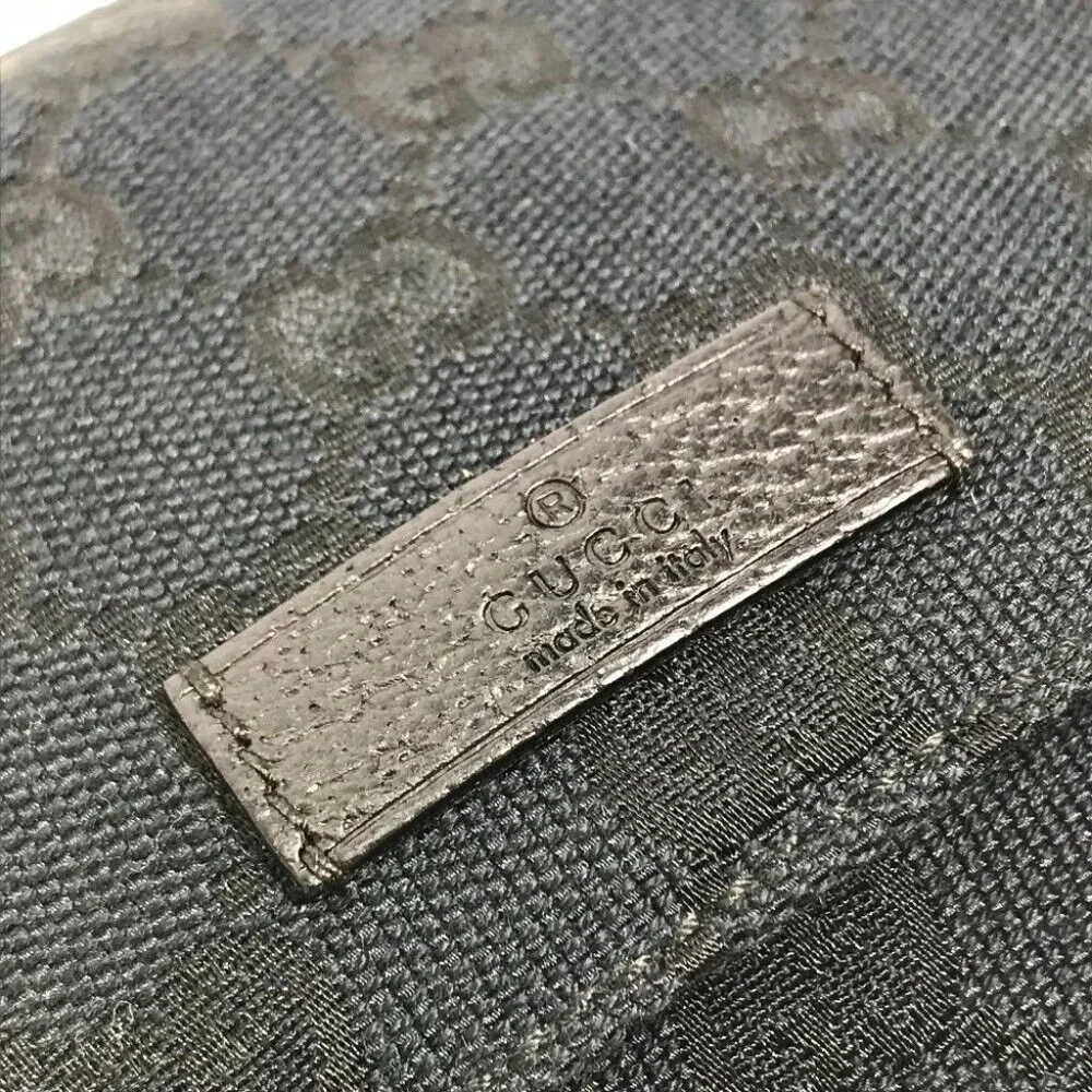GUCCI GG Belt bag body bag Waist Pouch GGCanvas / Leather Black